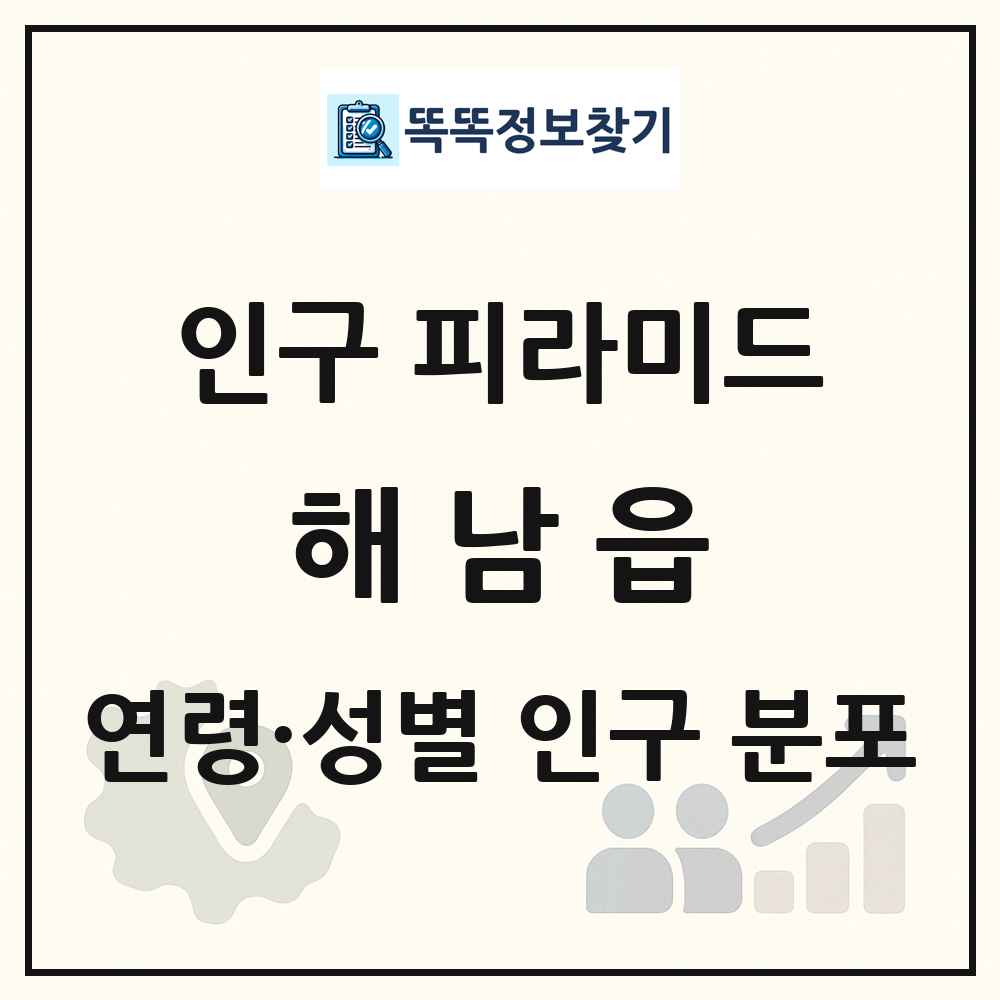 해남읍 인구 피라미드 링크 그림